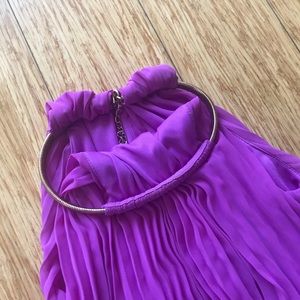 Xscape high neck purple dress